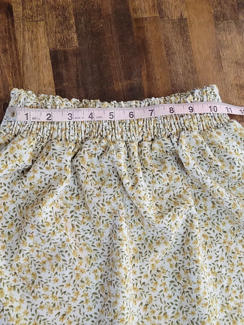 Hayden Girls Cream and Yellow Floral Tiered Skirt Size L
